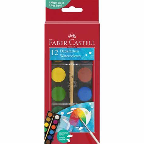 Faber Castell 12 Deckfarben watercolours