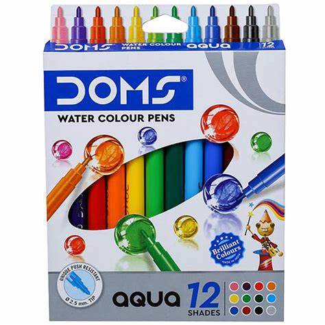 Doms aqua water colours pens 12 shades